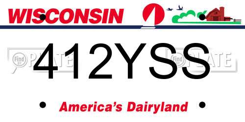 412YSS Wisconsin License Plate