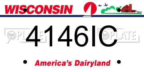 4146IC Wisconsin License Plate