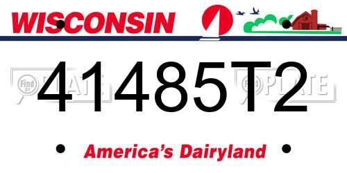 41485T2 Wisconsin License Plate