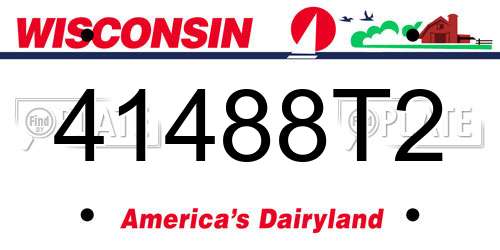 41488T2 Wisconsin License Plate