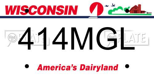 414MGL Wisconsin License Plate