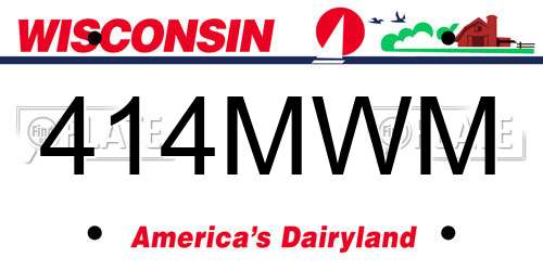 414MWM Wisconsin License Plate