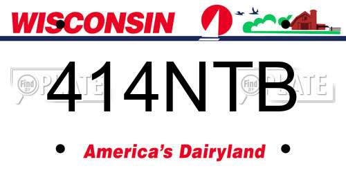 414NTB Wisconsin License Plate