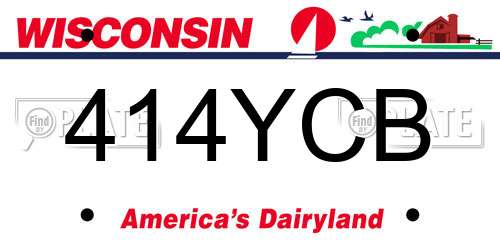 414YCB Wisconsin License Plate