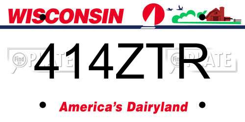 414ZTR Wisconsin License Plate