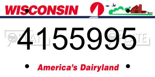 4155995 Wisconsin License Plate