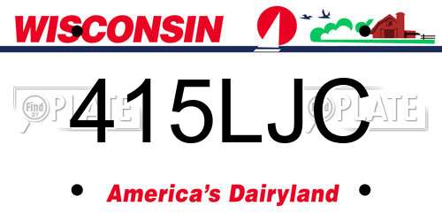 415LJC Wisconsin License Plate