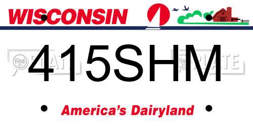 415SHM Wisconsin License Plate