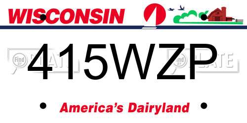 415WZP Wisconsin License Plate