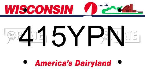 415YPN Wisconsin License Plate