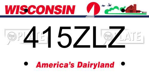 415ZLZ Wisconsin License Plate