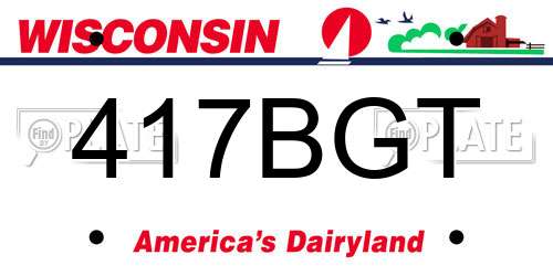 417BGT Wisconsin License Plate