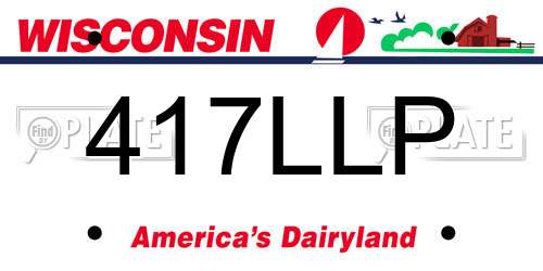 417LLP Wisconsin License Plate