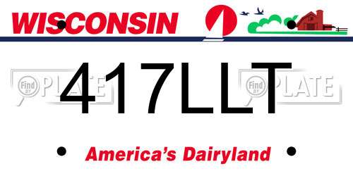 417LLT Wisconsin License Plate