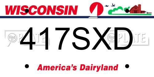 417SXD Wisconsin License Plate