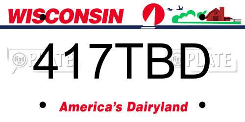 417TBD Wisconsin License Plate