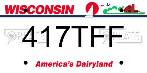 417TFF Wisconsin License Plate