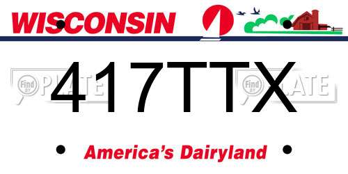 417TTX Wisconsin License Plate