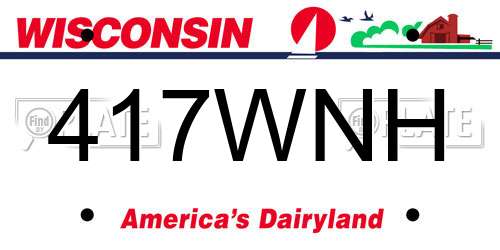 417WNH Wisconsin License Plate