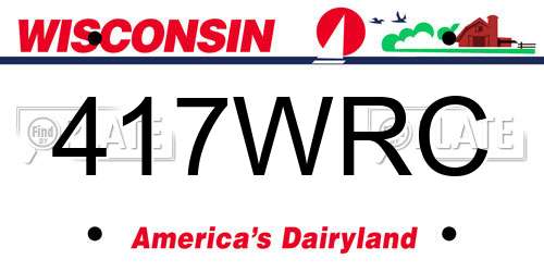 417WRC Wisconsin License Plate