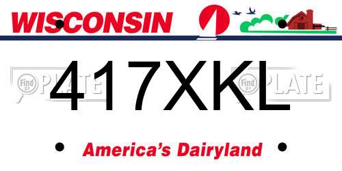 417XKL Wisconsin License Plate