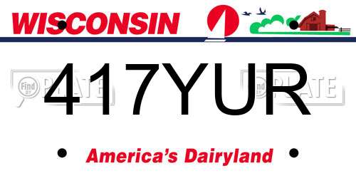 417YUR Wisconsin License Plate