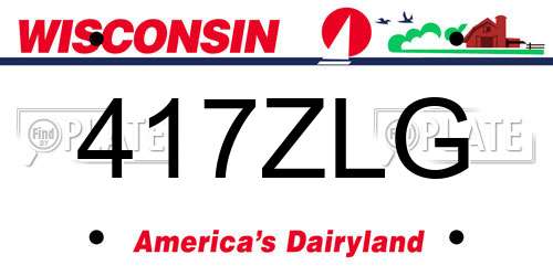 417ZLG Wisconsin License Plate