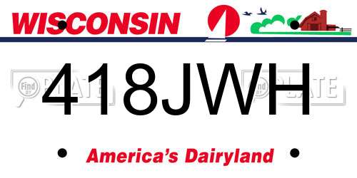 418JWH Wisconsin License Plate