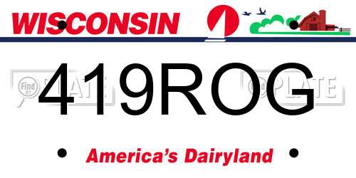 419ROG Wisconsin License Plate