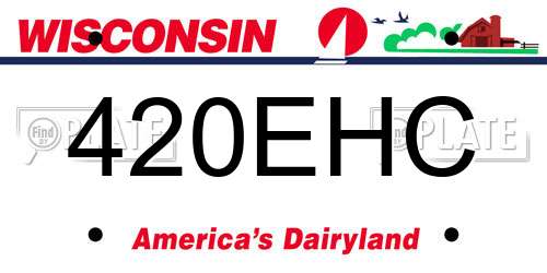 420EHC Wisconsin License Plate