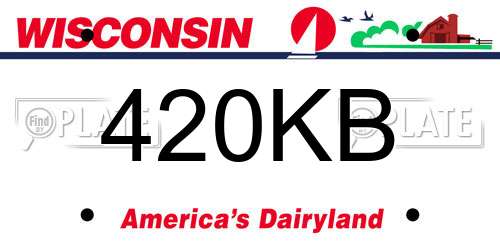 420KB Wisconsin License Plate
