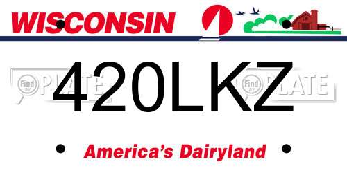 420LKZ Wisconsin License Plate