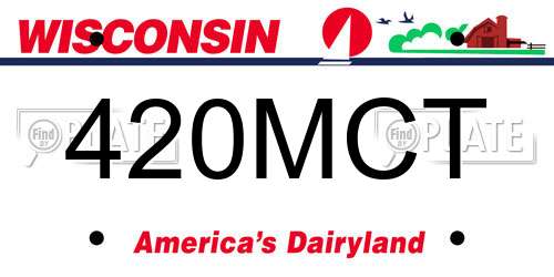 420MCT Wisconsin License Plate