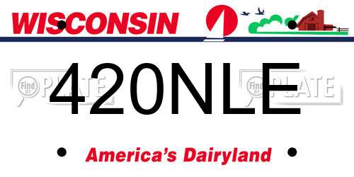 420NLE Wisconsin License Plate