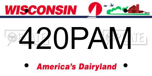 420PAM Wisconsin License Plate