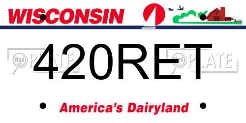 420RET Wisconsin License Plate