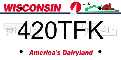 420TFK Wisconsin License Plate