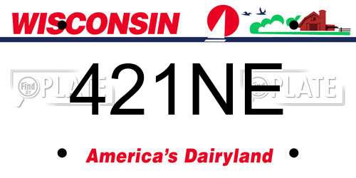 421NE Wisconsin License Plate
