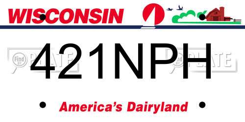 421NPH Wisconsin License Plate