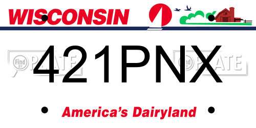 421PNX Wisconsin License Plate