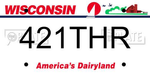 421THR Wisconsin License Plate