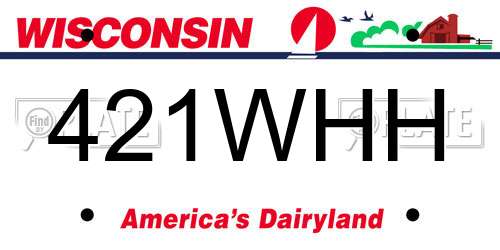 421WHH Wisconsin License Plate