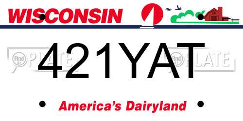 421YAT Wisconsin License Plate