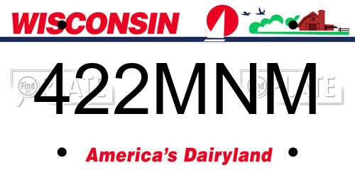 422MNM Wisconsin License Plate