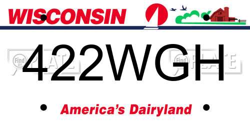 422WGH Wisconsin License Plate