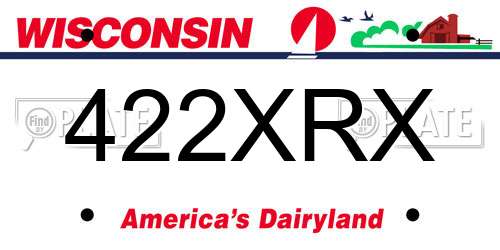 422XRX Wisconsin License Plate