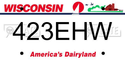 423EHW Wisconsin License Plate
