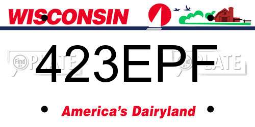423EPF Wisconsin License Plate