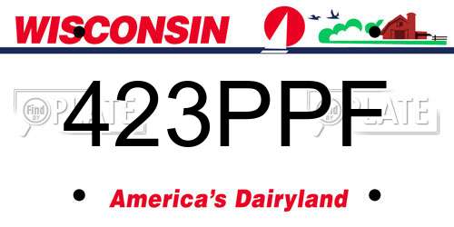 423PPF Wisconsin License Plate