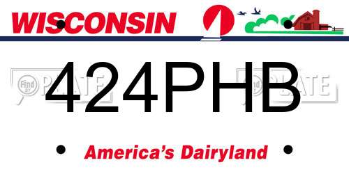 424PHB Wisconsin License Plate